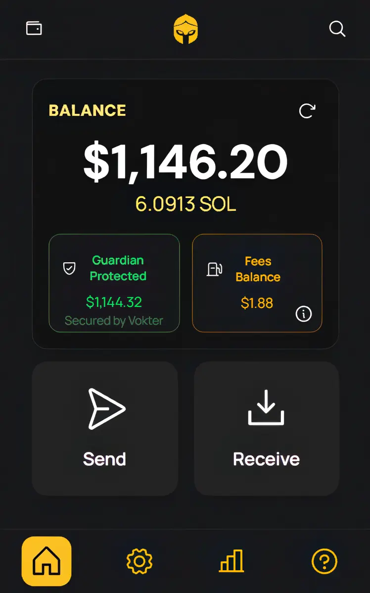 Guardian Wallet Interface - Professional 2FA Protection